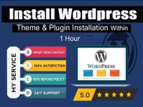 I will install wordpress setup,install theme,plugin, Demo import